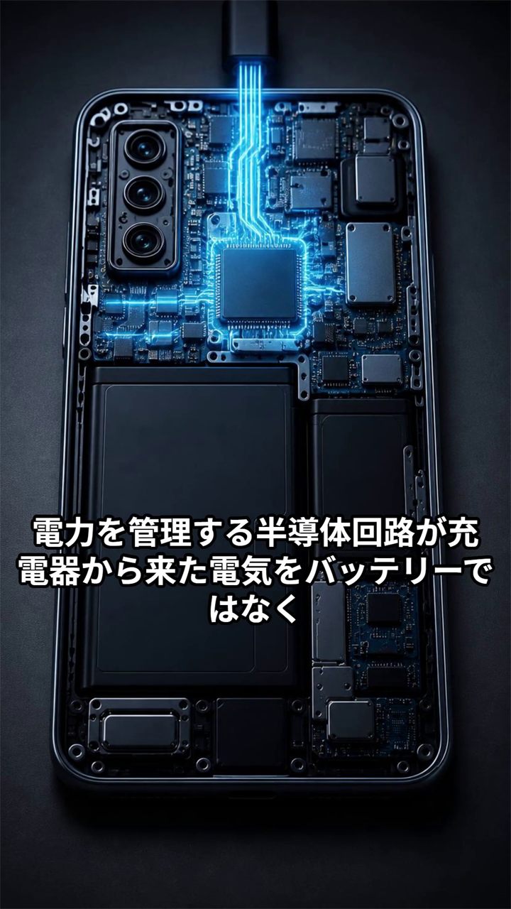 電力を管理する半導体回路を光の経路で示した概念図